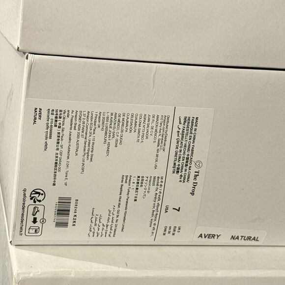 NWT The Drop Women's Avery Square Toe Two Strap High Heeled Sandal Size 7 Beige - Picture 11 of 13